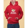 thumbnail image 2 of Smartprints Mens Graphic Hoodie Red - Ramen Noodles Cotton Blend Regular Fit, 2 of 4