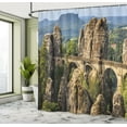 thumbnail image 5 of Ambesonne Medieval Shower Curtain, Germany Middle Age, 69"Wx75"L, Grey Green, 5 of 5
