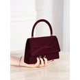 thumbnail image 5 of Women's Satin Evening Bag Top Handle Clutch Purse, Pleated Formal Handbag for Wedding Guest Party Prom Dinner, 5 of 10