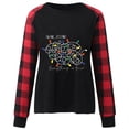 thumbnail image 4 of SELONE Christmas Shirts Small for Women Long Sleeve Xmas Pullover Tops Merry Christmas Tees Blouses Plaid Christmas Themed Clothing Christmas Outfits Ideas Holiday Attire Red 2XL, 4 of 7