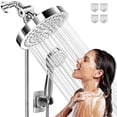 thumbnail image 1 of Regaderas para Ba&ntilde;o,Combo de 6''Cabezal de Ducha de Lluvia de Alta Presi&oacute;n y 9''Shower Head de Mano,con Manguera de 58''y 3 Modos,con Bot&oacute;n de Control de Flujo,Boquill, 1 of 9