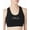 Black, variant on Fila Plus Size Bloom Logo Pullover Jersey Sports Bra Black Egret 1X