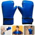 thumbnail image 4 of BLEEUS Boxing Gloves Breathable Kickboxing Training Mitts For Boys Girls Fitness Supplies (Blue), 4 of 10