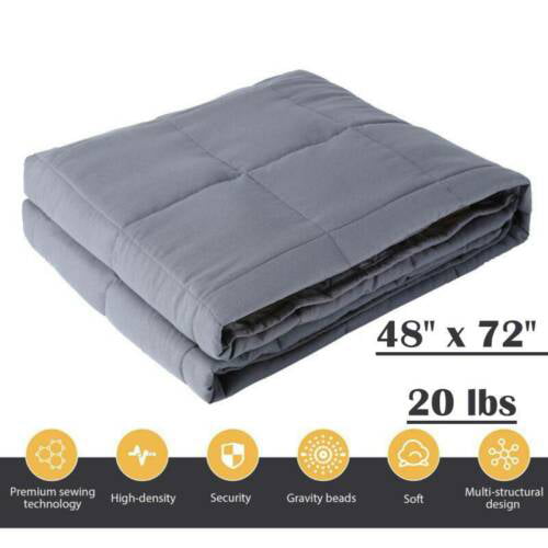 Anti-Anxiety 20 lbs Twin Size Weighted Blanket Reduce Anxiety 48"x72