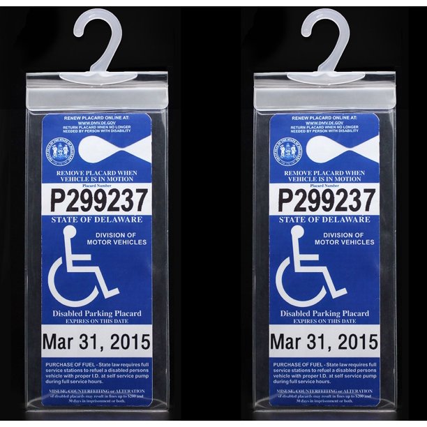 2 PCS Handicap Placard Holder - Disabled Parking Placard Protector