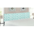 thumbnail image 2 of Flower Headboard, Pattern with Flower Stems Blooming Springtime Simple Design Art Print, Upholstered Decorative Metal Bed Headboard with Memory Foam, King Size, Pale Blue Teal White, by Ambesonne, 2 of 4
