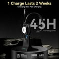 thumbnail image 4 of Wantek Mono Wireless Headset with Noise-Canceling Mic, 45H Talktime for Call Center, Truck Drivers, Online Meeting – Bluetooth 5.3 + 2.4G Dongle (Includes Charging Base), 4 of 8