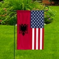 thumbnail image 2 of American Albania Flag Albanian Friendship U.S.A Memorial Day Patriotic For Garden Flag, Double-Sided Decorative Outdoor Flag, Patriotic Polyester Yard Flag 12 x 18 in, 2 of 5