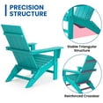thumbnail image 2 of Garpans HDPE Adirondack Chairs, Turquoise with Footrest for Outside Pool, 2 of 9