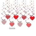 thumbnail image 2 of Coollooc 8 PCS Valentine's Day Hearts Hanging Swirl Banner Decorations, Loving Heart Foil Swirl Garland Valentines Words Card Hanging Swirls Banners for Wedding Party Decoration Supplies(Red), 2 of 4