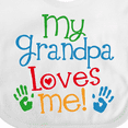 thumbnail image 4 of Inktastic Grandpa Loves Me Boys or Girls Baby Bib, 4 of 4