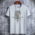thumbnail image 4 of Newest Men‘s Cotton T-shirt Summer Design Breathable Short Sleeve Tee Man Solid Color Wear Vintage Streetwear O-Neck Tops Shirt, 4 of 7