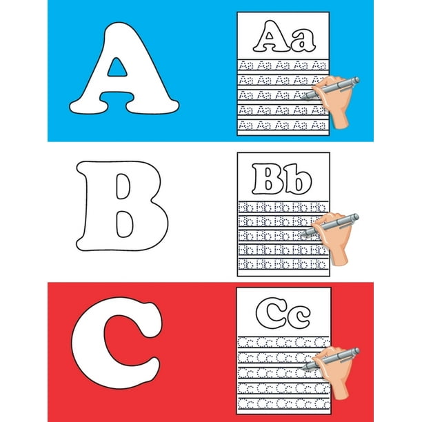 Abc Cahier D Ecriture Maternelles Et Cp Ecriture Pour Petite Et Grande Section Alphabet Majuscule Et Minuscule Paperback Walmart Com