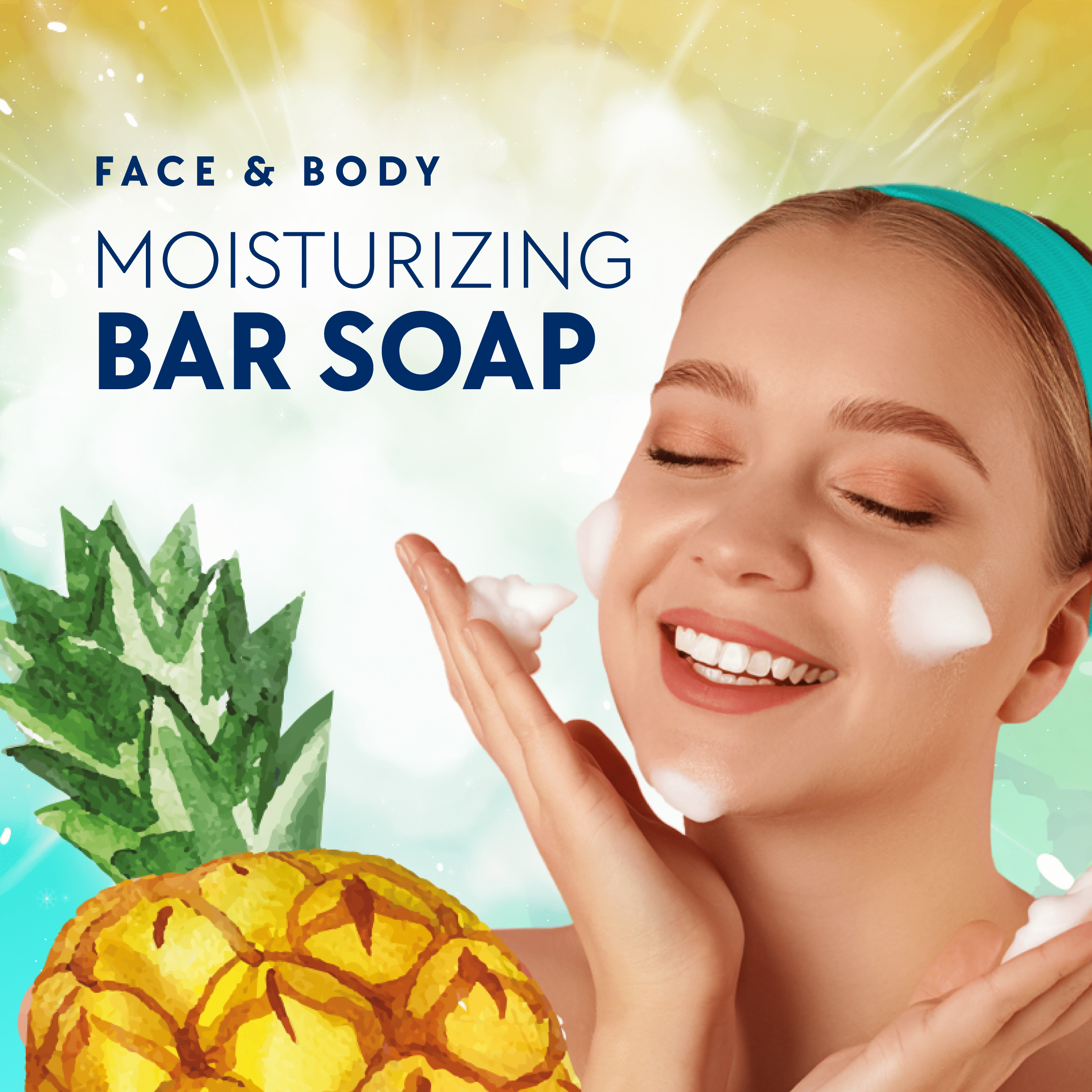(3 pack) Asepxia Exfoliating Bar Soap, with Natural Pineapple Enzyme, for Oily Skin Teens and Adults, 4 oz