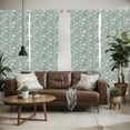 thumbnail image 2 of Ambesonne Chicken Window Curtains, Poultry Polka Dots Animal, Each 28" W x 63" L, Almond Green and White, 2 of 5