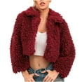 thumbnail image 2 of Turilly Womens Jackets Ladies Women Solid Color Winter Lapel Warm Faux Furry Faux Jacket Long Sleeve Outerwear, 2 of 9