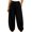Black, variant on Cuffed Jogger Pants for Women Baggy Harem Trousers Elastic Waist Casual Pant with Side Pocket Soft Breathable Long Trouser Solid Loose Lightweight Loungewear Bottoms