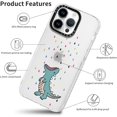 thumbnail image 4 of kmek7-2 Pack Cartoon Animals Pattern for iPhone 14 Pro Max 6.7" Phone Case, Cute Dinosaur Design Clear Cases Soft Silicone Slim TPU Shockproof Protective Fundas for Women Girls Kids, 4 of 4