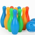 thumbnail image 2 of Bowling Toy 12Pcs/Set Kids Solid Color Pins Balls Bowling Game Indoor Sport Development Toy, 2 of 6