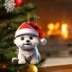 thumbnail image 1 of Colgante de mochila para coche con forma de perro pequeño de Navidad Fiudx adornos acrílicos para el hogar, 1 of 6