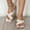 Beige, variant on AXXD Beige Sandals for Women New Summer Flats Casual Versatile Beach Sandals Open Toe