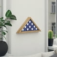 thumbnail image 3 of Emma + Oliver Rustic Weathered Wood Military Flag Shadow Box for 9.5' x 5' American Veteran Burial Flag - Wall Mount or Freestanding, 3 of 12