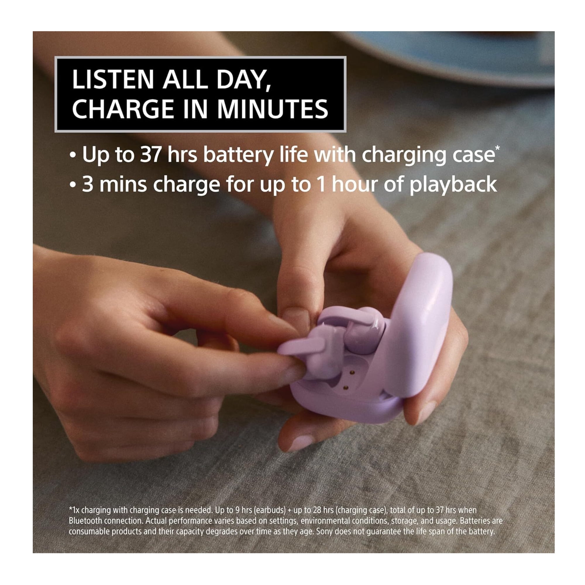 Sony LinkBuds Clip Open-Ear Truly Wireless Earbuds, Lightweight Clip-On Design, Black