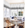 thumbnail image 4 of Gray Stripes Window Valance, Modern White Minimalist 2 Pack Decorative Curtain for Small Windows, Light Filtering Valance with 3” Rod Pocket, 42"W x 18"L, 4 of 9