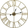 thumbnail image 1 of Sorbus Analog Wall Clock - Roman Numeral Style, Battery Operated Decorative Clock - Kitchen, Living Room, Bathroom Decor - 24 Inches (Gold), 1 of 7