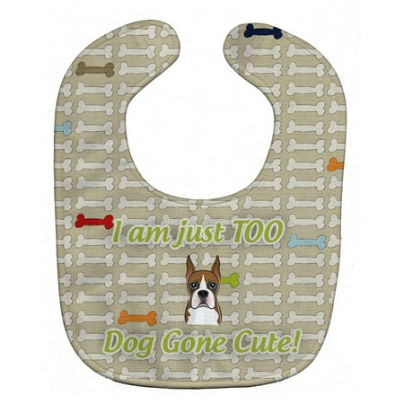 

Carolines Treasures BB5792BIB Too Cute Boxer Baby Bib 10 x 13 multicolor