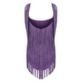 thumbnail image 4 of Bigersell Vintage Dress Women's Sleeveless Softs Tassels Retro Dress Plus Size Dresses for Wedding Guest Regular Wrap Dresses, Style 25877, Purple L, 4 of 6