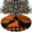 Orange Black, variant on Western Farmhouse Christmas Tree Skirt 36 Inches, Primitive Rustic Country Retro Texas Star Xmas Trees Skirt Mat Cover Decorations for Holiday Party Indoor Outdoor