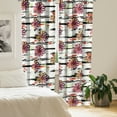 thumbnail image 2 of Ambesonne Floral Fun Curtains, Colorful Daisies Drawing, Pair of 28"x63", Pink Coconut Multicolor, 2 of 5