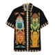 thumbnail image 3 of Camisas hawaianas con estampado 3D de Tiki Moai para hombre, ropa vintage, blusas con gráficos de calaveras de terror y civilización, camisas casuales de playa Y2k, 3 of 5