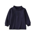 thumbnail image 5 of Polo Shirt Boys Long Sleeve Blue Boys Button up Shirt Casual Collared Shirt Classic 1-2 Years Clothes Boys, 5 of 5