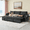 Black01, variant on Gewnee Linen Sectional Sofa Bed with Storage,Soft Seat Pull Out Couch for Living Room Green