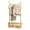 80cm wide gold, variant on Heavy Duty Metal Coat Rack with Wheels – Freestanding Coat Rack with Storage Basket and 4 Hooks – Ideal for Bedroom, Living Room, 80cm Wide White