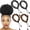 4pcsBlack and Brown, variant on 4 count Black Adjust Satin Hair Scrunchies for Women Girls, Adjustable Hair Ties Soft Than Silk for 4c Girlie Thick Curly  Hair, Easy to Use Hair Accessories for Afro Puff Loc Ponytails