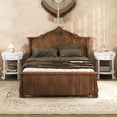 thumbnail image 6 of 2-Tier Durable Nightstand w/ Shelf & Wood Grains Drawer Round End Table for Living Room, 6 of 10
