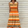 thumbnail image 5 of Plus Size Long Dresses for Women Sleeveless Summer Boho Aline Dress with Pockets Loose Casual Travel Airport Outfits, Orange L, 5 of 5