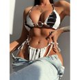 thumbnail image 4 of Mujeres Sexy estampado Bling anillo Halter vendaje Bikini conjunto Push-Up Pad traje de baño ropa de playa Fridja  nalpqowj60312, 4 of 9