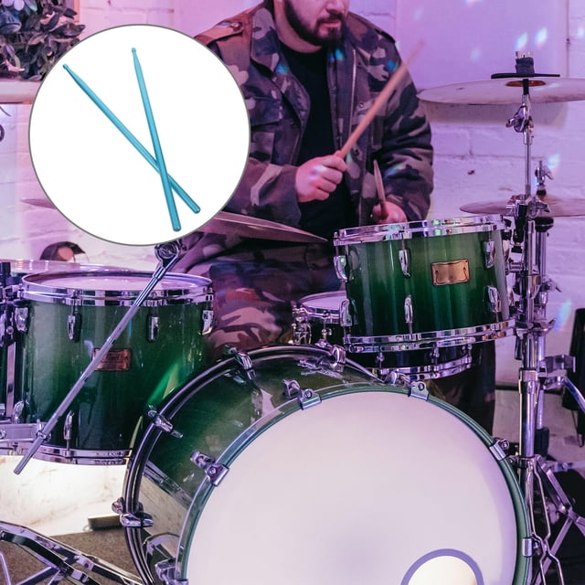 HEANUJJ 1Par De Percusión 5A De Metal Azul Para Uso Profesional Y Recreativo