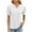 White, variant on Fesfesfes Womens Summer Tops Women's Fashion Solid V Neck Short Sleeves Casual T-Shirt Top Womens Blouses And Tops Dressy XL(US:10)