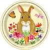 Floral Easter Bunny Paper Dessert Plates, 7in, 8ct