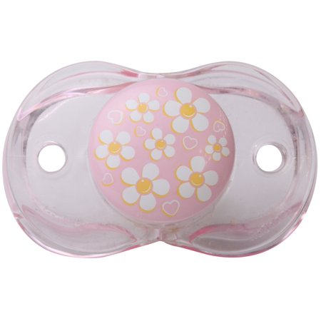 RaZbaby Keep-It-Kleen Pacifier, Flowers and Hearts