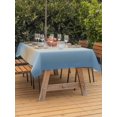 thumbnail image 4 of 60x120 Inch Outdoor Tablecloth with Umbrella Hole Zipper Rectangle Blue Ombre Rectangular Tablecloths Outside Waterproof Modern Yellow Gradient Farmhouse Art Patio Table Cloth Cover for Picnic Party, 4 of 8
