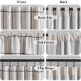 thumbnail image 6 of 100% Blackout Plaid Linen Curtains 63 Inches Long Double Layer Farmhouse Thermal Insulated Checkered Print Drapes with Rod Pocket Back Tab for Bedroom Living Room, 2 Panels, 52"Wide, Black, 6 of 8