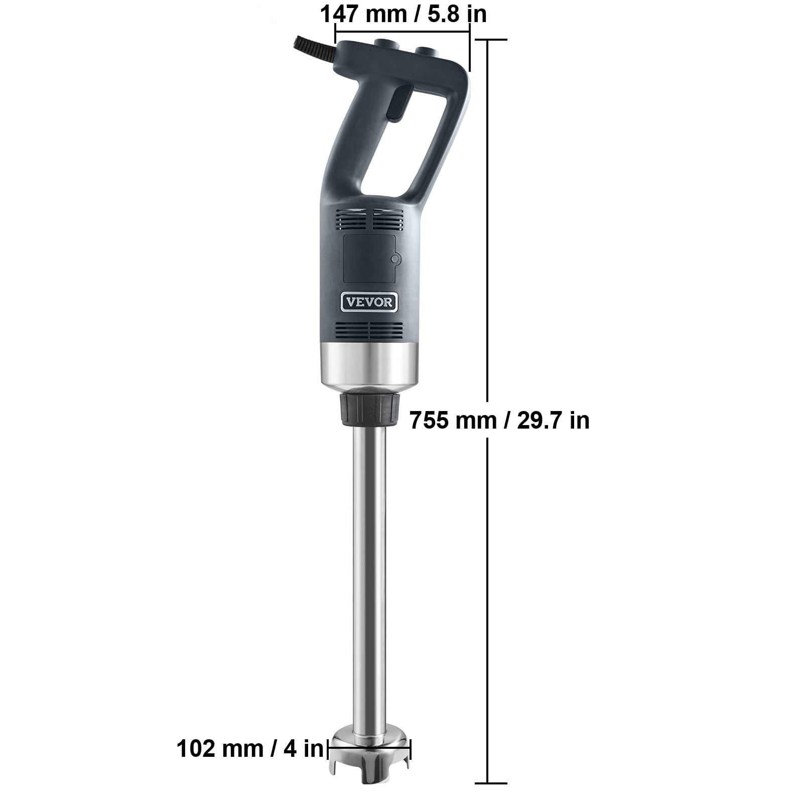 KFFKFF Commercial Immersion Blender - Heavy Duty Hand Mixer with 750W Variable Speed