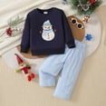 thumbnail image 2 of Xudanell Baby Boy Clothes 2t 3t 4t 5t 6t Cute Cartoon Childrens Christmas Set Sweatshirt Checkered Pants Toddler Boy Outfits, 2 of 5