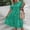 D-Green, variant on Elegant Dresses For Women Short Sleeve New Mid Length Dress Lace Jacquard Hollow Out Slim V Neck Flowy Dress Classic Clothing 2Xl Blue